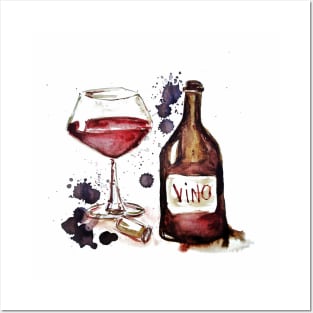 Wine - vino Posters and Art